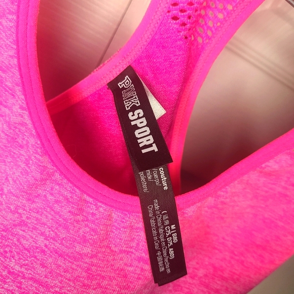 Pink Sport by Victoria's Secret Women's Seamless Sports Bra sz Medium - Picture 2 of 3